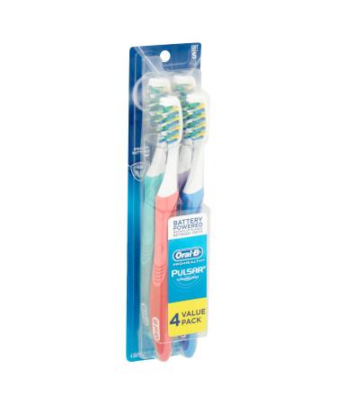 Oral-B Pro-Health Pulsar Battery Powered Vibrating Bristles Toothbrush Soft (4 Count)