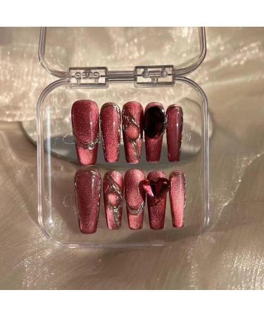 Temperament-enhancing manicure white and red cat's eyes hand-worn armor explosions.(M) - Buy Online on GoSupps.com