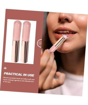 Healeved 2pcs Lip Brush Makeup Brush Lip Makeup Concealer Brush Lipstick Applicator Lip Wands Lipstick Brush Lip Balm Applicator Silicone Lip Applicator Lip Scrub Brush Lip Stick Brush - Buy Online on GoSupps.com