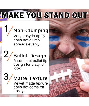 Blue Face Paint Stick for Professional Eye Makeup - Perfect for Baseball Softball Football Clown Halloween Zombie Vampire Skeleton and Cosplay - Buy Online on GoSupps.com