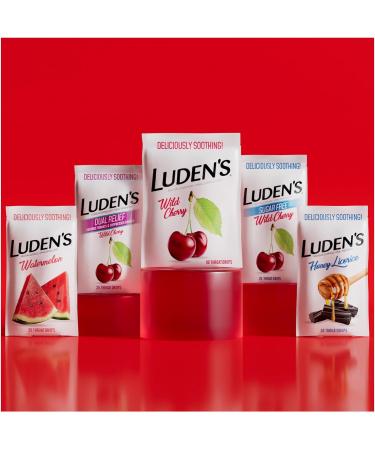 Luden's Sore Throat Drops for Minor Sore Throat Relief Wild Cherry 160 Count - Buy Online on GoSupps.com