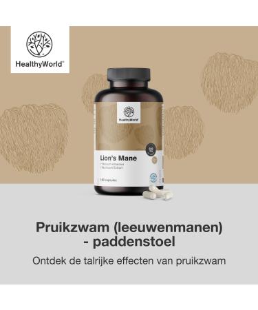 Be Healthy Group doo Monkey Head Mushroom 180 Capsules 500 mg extract in a ratio of 51 Hericium Erinaceus Brain Food Vegetable Capsules 3 month supply - Buy Online on GoSupps.com