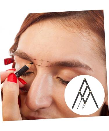 KALLORY 5 pcs Golden Metal Three-point Second Generation Stainless Steel Positioning Eyebrow Measuring 25x5x0.6cmx5pcs Blackx5pcs - Buy Online on GoSupps.com