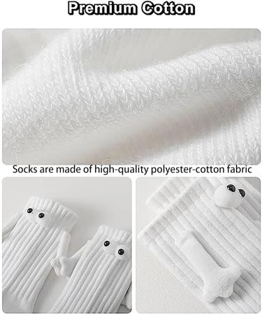 Innovative INHLUGLK Couple Holding Hands Socks - Magnetic Suction 3D Doll Design | Friendship Magnet Unisex Couple Socks (Black 3 pairs) - Buy Online on GoSupps.com