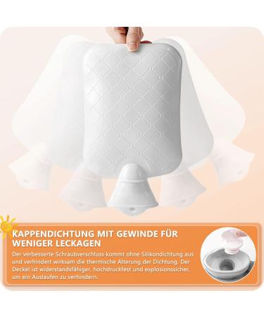 Fesaizwi 1L Heat Bottle Belt - 3 in 1 Portable PVC Heat Pack with Soft Cover & Waist Cover for Neck Shoulder & Back Relief - Minimalistic Gray Design - Buy Online on GoSupps.com