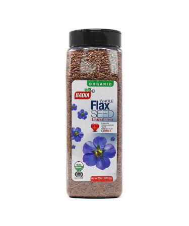 Organic Flax Seed Whole 22 oz - Premium Quality Superfood - Buy Online on GoSupps.com