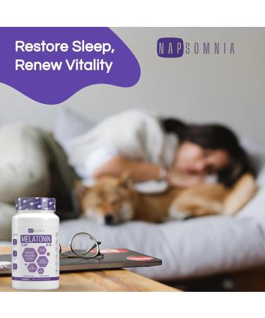 NAPSOMNIA Melatonin for Sleeping for Men & Women - Sleep Melatonin w/Valerian Root Extract - Vegan Melatonin 10 Mg Capsules - Sleep Aid for Adults - Deep Sleep Supplements to Ease Jet Lag Strain - Buy Online on GoSupps.com