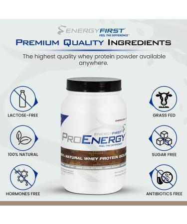 EnergyFirst Grass-Fed Chocolate Whey Protein Isolate (2lb) High-Protein Shake Gluten-Free Non-GMO Ideal for Meal Replacement & Workout Recovery 35 Servings Chocolate 2 Pound (Pack of 1) - Buy Online on GoSupps.com