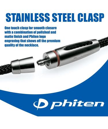 Phiten X100 Titanium Leash Model Necklace - Durable Aqua-Titanium Silica & Micro-Titanium Spheres - Stainless Steel Clasp - 20 inch Silver - Ideal for Sports & Athletics - Buy Online on GoSupps.com