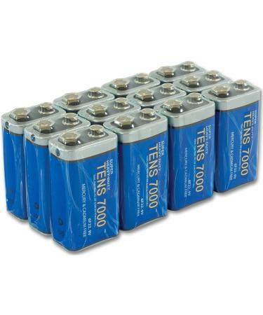 TENS 7000 - TA9050-I Official 12 Pack of Long Lasting 9-Volt Heavy Duty Batteries - 9 Volt Battery for TENS Unit - 12 All Purpose Batteries - Heavy Duty Battery for Everyday Use - 100% Durability Guaranteed