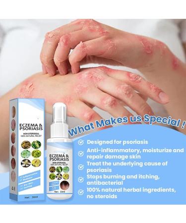 Dubush 30ml Herbal Psoriasis Relief Spray - Natural Eczema & Psoriasis Treatment - Soothing Moisturizing Mist - Set of 3 - Buy Online on GoSupps.com
