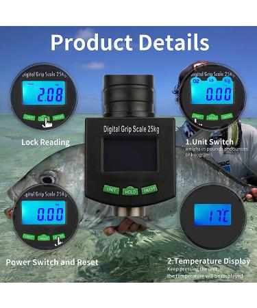 MAVRICMANN Digital Fish Gripper with Scale, Waterproof Lip Gripper & Measuring Tape - Perfect Fishing Gift for Men - Buy Online on GoSupps.com