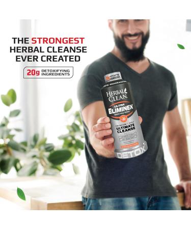 Herbal Clean Ultra Eliminex - Premium Same-Day Detox Cleanse (Straw-Mango 32 fl oz) | Ultimate Herbal Detox for International Shipping - Buy Online on GoSupps.com