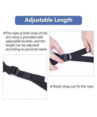 Lightweight Mesh Arm Sling for Shoulder Support | Breathable & Adjustable with Foam Neck Pad - Unisex for Right/Left Arm Injuries (Black) - Buy Online on GoSupps.com
