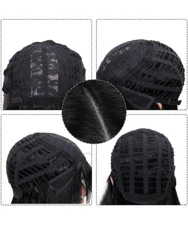Trintion Black Wigs for Women | 65cm Middle Parting Long Hair Extensions | Natural Heat-Resistant Synthetic Wig - Buy Online on GoSupps.com