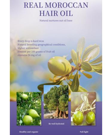 Moroccan Violet Hair Oil for Tangled Dry Brittle Damaged and Dull Hair Plant-Based Moisturizing Nourishing Restorative Formula (100ml) - Buy Online on GoSupps.com