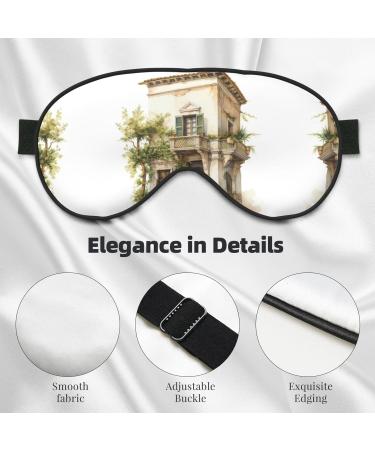 SSIMOO Antique Greek Soft Sleep Eye Mask with Roman Olive Branch - Breathable Travel Eye Patch for Women | Perfect Relaxation Gift - Buy Online on GoSupps.com