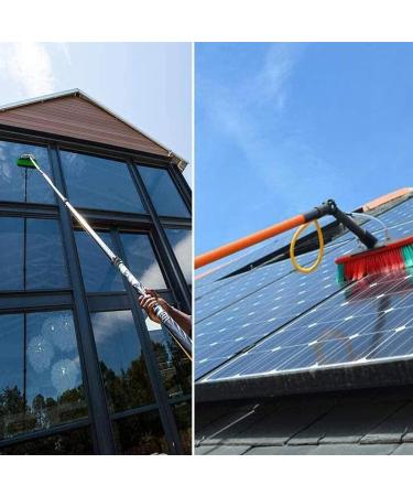 Water Fed Telescopic Brush Photovoltaic Panel Cleaning Window Cleaning Pole Extendable Cleaner Conservatory Roof Cleaning Tools (Color : 12ft/3.6m) (12ft/3.6m) - Buy Online on GoSupps.com