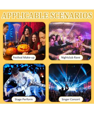  Eryndis Festival Glitter Liquid Gel Face Glitter Body Glitter Glitter Gold 25ml for Face Hair Lip Nails Permanent Makeup Accessory - Buy Online on GoSupps.com