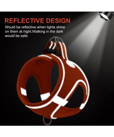 Joyal Reflective Soft Padded Dog Harness - Air-Mesh Breathable for XL Medium Dogs (55-61cm) - Orange - Buy Online on GoSupps.com