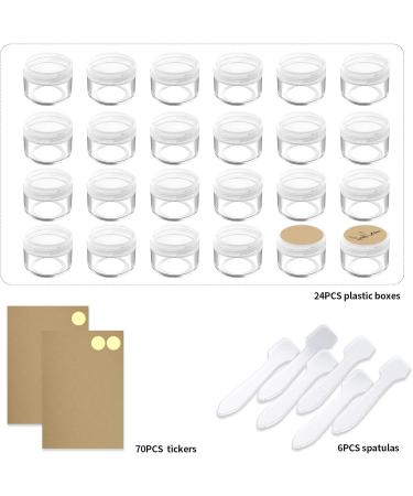 24-Piece Transparent Crucible Set - Empty Cream Can Jars with Screw Cap for Lotions Mini Candles & Cosmetics (20ml) - International Shipping Available - Buy Online on GoSupps.com