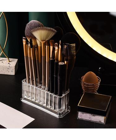 Convenient Eyeliner Holder Organizer for Women 26 Slots Transparent Lip Liner & Eyebrow Pencil Organizer Ideal for Makeup Brushes and Accessories - Buy Online on GoSupps.com
