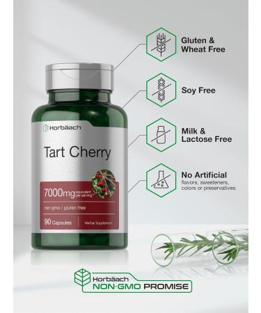 Horb ach Tart Cherry Extract 7000mg - 90 Capsules | Non-GMO Gluten Free Traditional Herb Supplement for Optimal Health - Buy Online on GoSupps.com