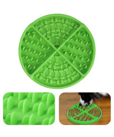 Dog Lick Treat mat Dog Slow Feeder Dog Licking Mat Pet Calming Mat Anxiety Relief Dog Cat Training Lick Wet Food Mat Perfect for Food Mat for Dogs Green
