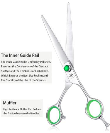 Purplebird Fellscher Dog Grooming Scissors Set - 7 Inch Professional 440C Japanese Stainless Steel - Straight Curved & Chunker Tools for Animal Care - Buy Online on GoSupps.com