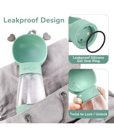 Philorn 350ml Portable Dog Drinking Bottle | BPA-Free 100% Leak-Proof | Cat & Dog Water Bottle & Food Mug | Mint Green - Buy Online on GoSupps.com