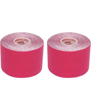 Athletic Kinesiology Tape Cuttable Breathable Sport Recovery Tape 5cm Width for Fitness (Rose Red) - Buy Online on GoSupps.com