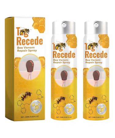 (2 Pcs*20 ml) Ta-g Recede Bee Venom 2024 New Ta-g Recede Bee Venom Spray for Women and Men