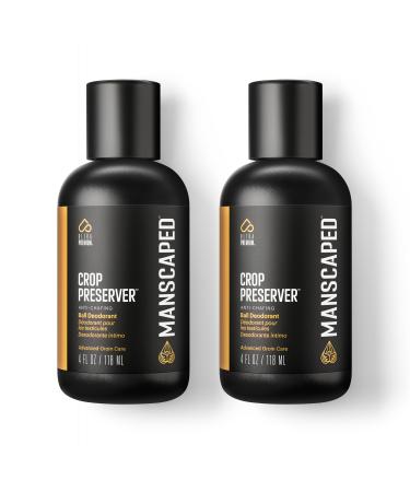 MANSCAPED The Crop Preserver Men's Ball Deodorant Male Care Hygiene Moisturizer Anti-Chafing Groin Protection with Cooling Aloe Vera 4oz (2-Pack) 4 Fl Oz (Pack of 2)