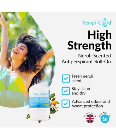 Perspi-Guard Roll-On Deodorant & Powerful Antiperspirant with Neroli - 48-Hour Scented Deodorant for Men & Women to Prevent Sweating and Odor with Aloe Vera & Kojic Acid - Buy Online on GoSupps.com