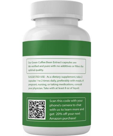 Pure Green Coffee Bean Extract - 100 Capsules, Lab Verified, No Additives, 100 Count - Buy Online on GoSupps.com