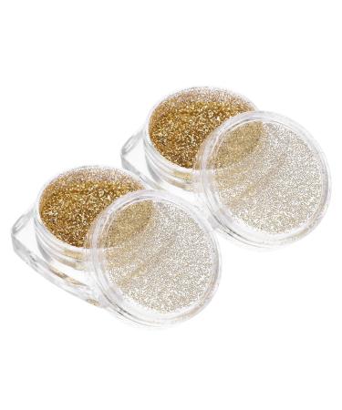 Hemoton 2pcs Loose Eyeshadow Glitter Eye Shadow Loose Pigment Eyeshadow Glitter Eyeshadow Make up Highlighter 1 Count (Pack of 1) Golden
