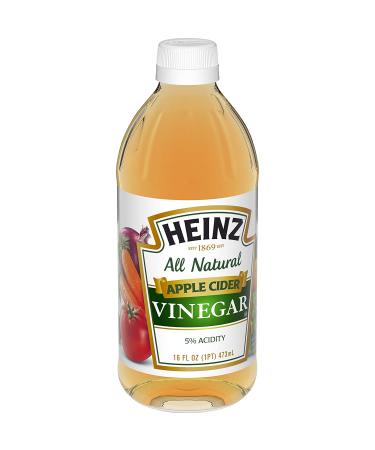 Heinz All Natural Apple Cider Vinegar 16 fl oz Bottle - 5% Acidity - 1 Pound (Pack of 1) - Buy Online on GoSupps.com