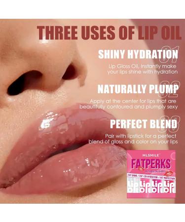 4 Colors Fat Lip Oil Set - Hydrating Lip Gloss & Plumper | Non-Sticky Long-Lasting Shine for Smooth Lips - Buy Online on GoSupps.com
