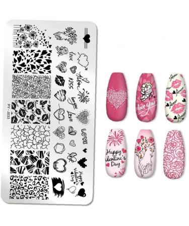 Nail Stamping Plates - Rose Design | Stainless Steel Nail Art Templates for Stunning Manicures - Shop Internationally - Buy Online on GoSupps.com