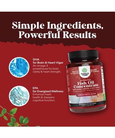 Omega 3 Fish Oil Supplement - EPA DHA Fish Oil Omega 3 Supplement with Immune Booster Brain Vitamins - Burpless 2000 mg per Serving for Mood Boost Liver Support and PMS Relief Support - 60 Count - Buy Online on GoSupps.com