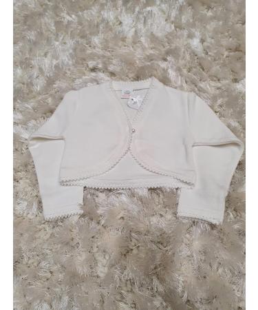 Baby Knitted Cotton Cardigan - Cozy Bolero Shrugs for Boys and Girls | Kids Clothing 2 Years Ivory - Buy Online on GoSupps.com