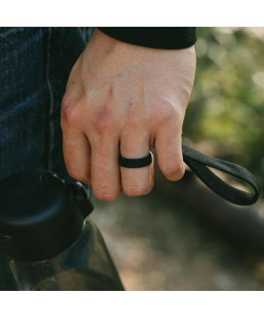 ThunderFit Silicone Wedding Rings Men & Women - Reversible 6mm Width 2mm Thick (DarkBlue, OliveGreen, Grey, Red) - Size 3.5-4 (14.9mm) - Buy Online on GoSupps.com
