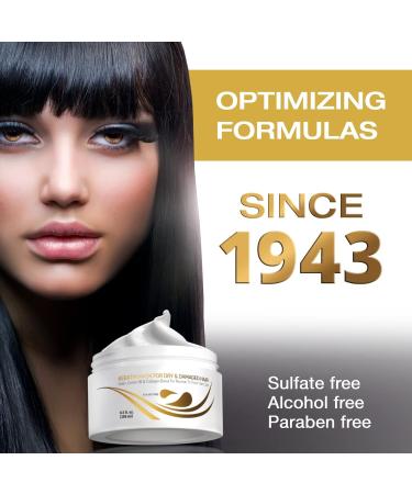 Vitamins Keratin Hair Mask Deep Conditioner with Biotin Protein and Castor Oil - Repair Treatment for Thick, Dry, Damaged, Color Treated Hair - Buy Online on GoSupps.com