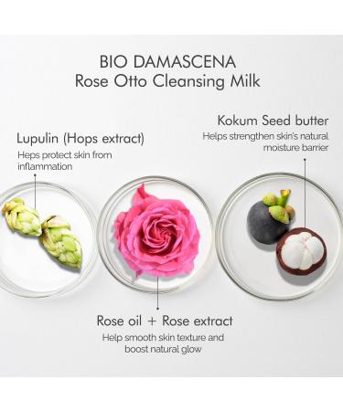Alteya Organics Cleansing Milk | Certified Organic Face Cleanser with Bulgarian Rose Oil | Purifying & Moisturizing | 6.8 Fl Oz - Award-Winning Skin Care - Buy Online on GoSupps.com