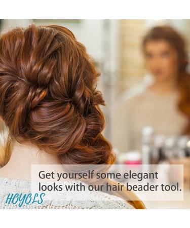 Hoyols Quick Beader for Hair Braids - Hair Beader Tool for Loading Beads on Hair - Kids Girls Stringer Hair Tail Beading Ponytail Maker - Multi Color Set 12 pcs - Buy Online on GoSupps.com