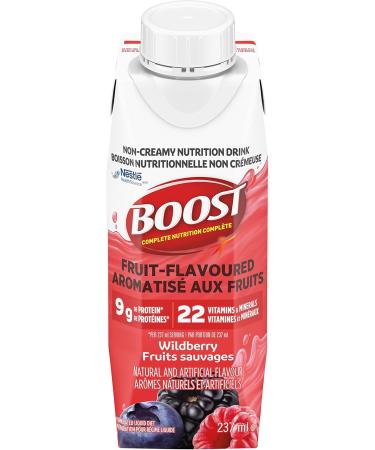 Boost Fruit Flavoured Drink Wild Berry 237ml 24 count & JUST Protein Unflavoured Instant Whey Protein Isolate Powder 227 Grams (Pack of 1) - Packaging May Vary - Buy Online on GoSupps.com