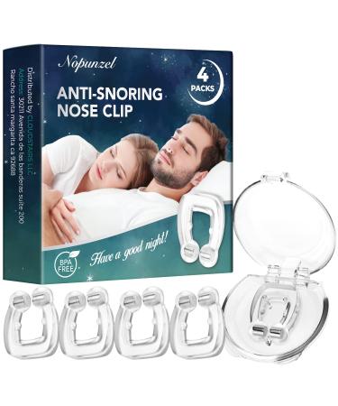 Anti Snoring Devices - Silicone Magnetic Anti Snoring Nose Clip, Snore Stopper, Snoring Solution - Comfortable Nasal to Relieve Snore, Stop Snoring for Men and Women (4 PCS)