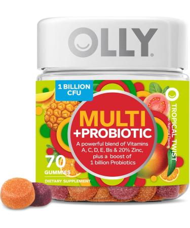 OLLY Fiber Gummy Rings 5g Prebiotic Fiber FOS (Fructo-oligosaccharides) & Multi + Probiotic Adult Multivitamin Gummy 1 Billion CFUs Digestive and Immune Support C - Buy Online on GoSupps.com