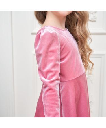Miipat Baby Girls Velvet Dress - Long Sleeve Toddler Girl Princess Dress 3-4 Years Pink - Buy Online on GoSupps.com