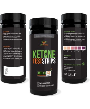 Ketone Strips - 125 Urinalysis Test Strips for Keto Diet Ketosis Monitoring - Buy Online on GoSupps.com